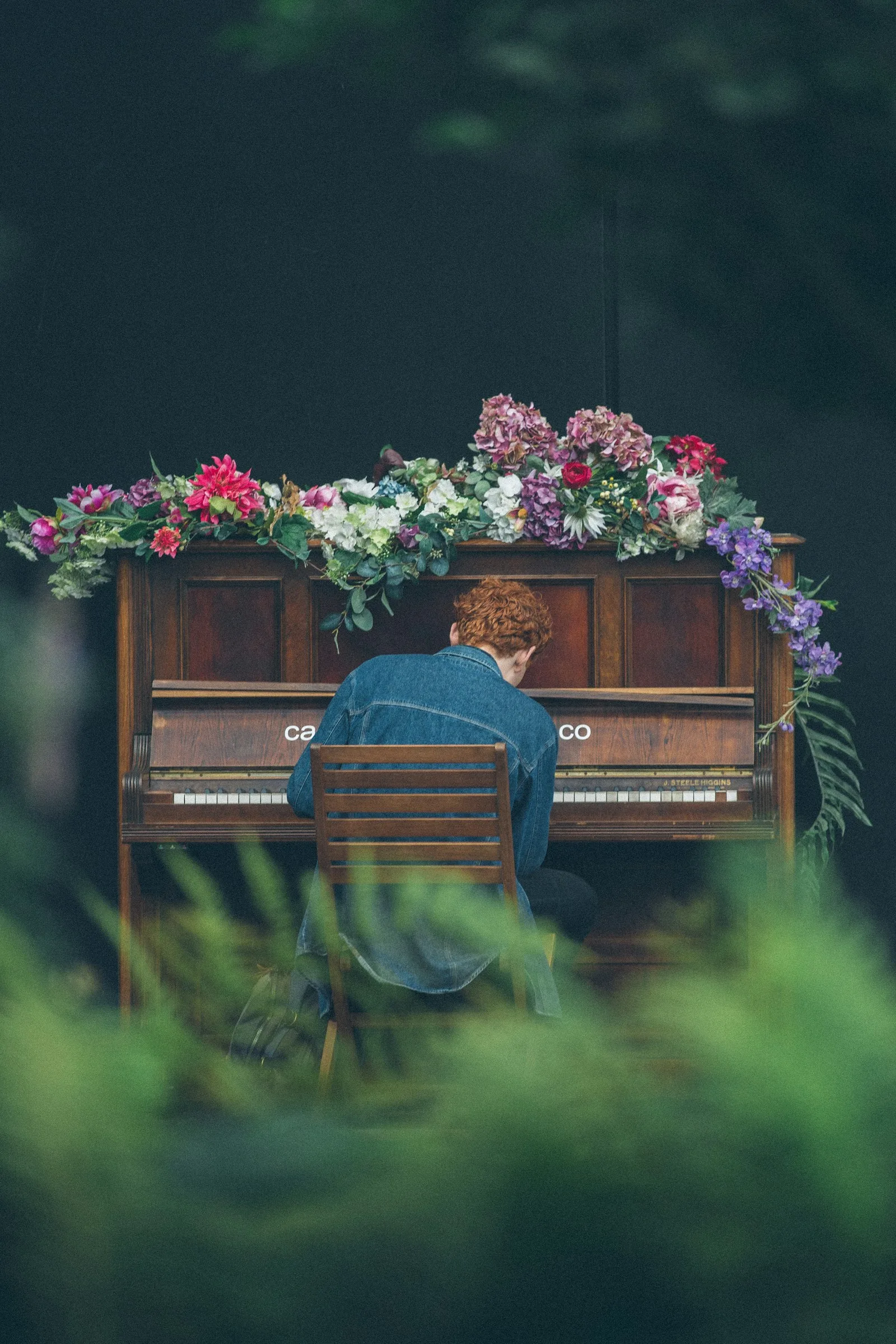 A music therapy session at the piano at The Trinity in Fort Worth, Texas