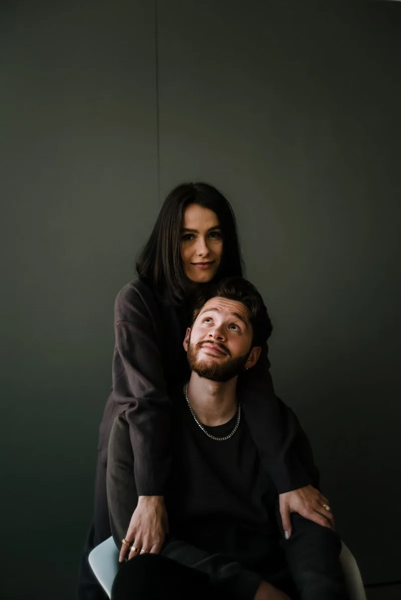 Two people in close conversation Two people in close conversation