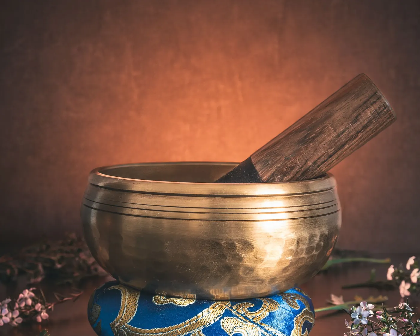 A singing bowl mid-ring โ sound healing and body-based care at The Trinity A singing bowl mid-ring โ sound healing and body-based care at The Trinity